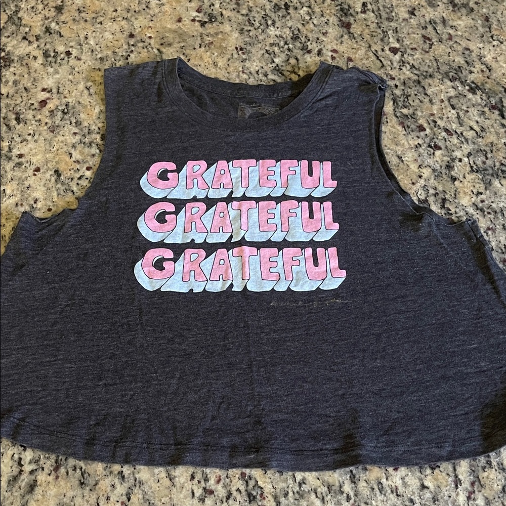 Spiritual Gangster Dark Gray Grateful Muscle Tee